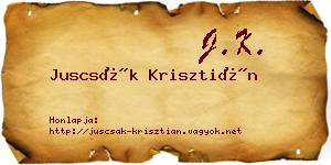 Juscsák Krisztián névjegykártya