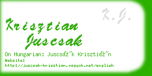krisztian juscsak business card
